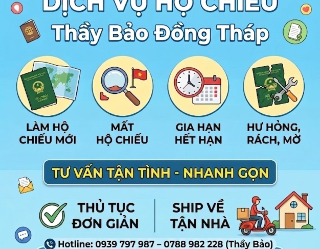 Hỗ trợ làm hộ chiếu cấp tốc